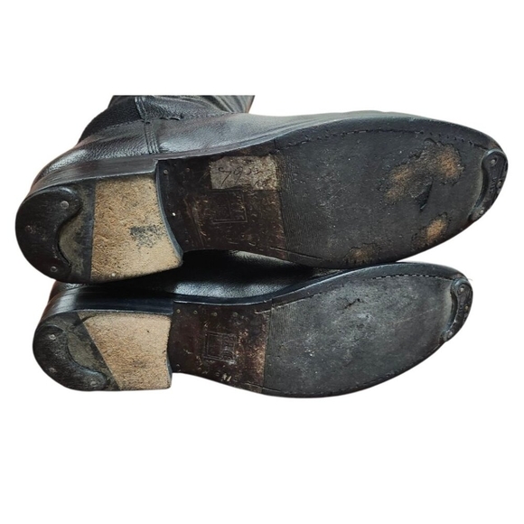 Frye Molly Gore Tall Boots Black Leather Riding Equestrian Style Sz 8B - Picture 13 of 15